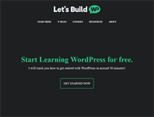 Tablet Screenshot of letsbuildwp.com